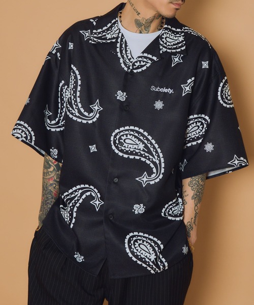 Subciety(サブサエティ)の「Large paisley shirt(シャツ/ブラウス・メンズ・ブラック/ホワイト/グリーン/オレンジ・SMALL/MEDIUM/LARGE/X-LARGE)」の15枚目の写真