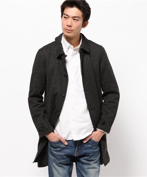 OUTLET(アウトレット)の「【Ciaopanic】圧縮ウールステンカラーコート(ステンカラーコート・メンズ・オリーブ/ネイビー/チャコールグレー・LARGE/MEDIUM)」の6枚目の写真