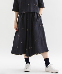 nop de nod | リネンレーヨン刺繍ガウチョパンツ(その他パンツ)