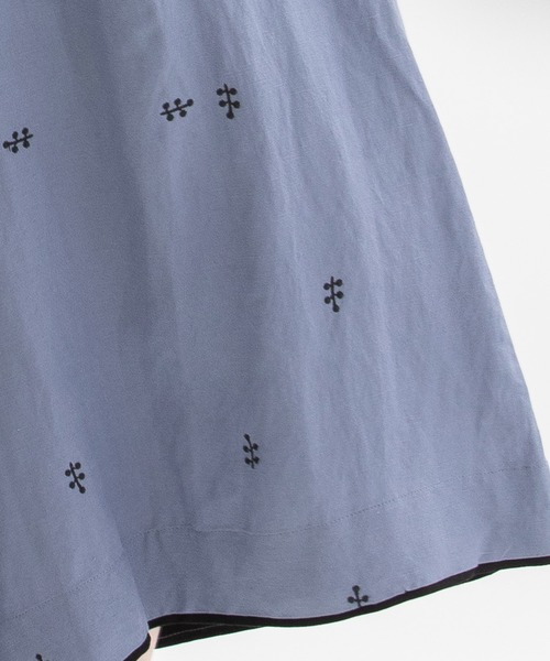 nop de nod（ノップドゥノッド）の「リネンレーヨン刺繍ガウチョパンツ（その他パンツ・レディース・ライトブルー/ブラック/ネイビー・3）」の16枚目の写真