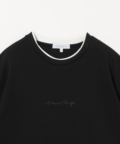 A DAY IN THE LIFE UNITED ARROWS（アデイインザライフユナイテッドアローズ）の「ポンチ フェイクレイヤード カットソー＜A DAY IN THE LIFE＞（Tシャツ/カットソー・メンズ・ダークグリーン/ブラック/ベージュ/ホワイト・S/XL/L/M）」の14枚目の写真