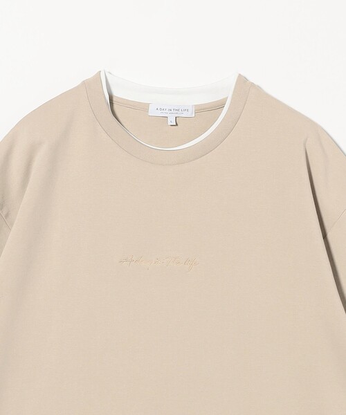 A DAY IN THE LIFE UNITED ARROWS（アデイインザライフユナイテッドアローズ）の「ポンチ フェイクレイヤード カットソー＜A DAY IN THE LIFE＞（Tシャツ/カットソー・メンズ・ダークグリーン/ブラック/ベージュ/ホワイト・S/XL/L/M）」の19枚目の写真