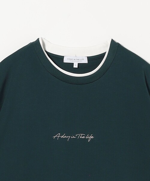 A DAY IN THE LIFE UNITED ARROWS（アデイインザライフユナイテッドアローズ）の「ポンチ フェイクレイヤード カットソー＜A DAY IN THE LIFE＞（Tシャツ/カットソー・メンズ・ダークグリーン/ブラック/ベージュ/ホワイト・S/XL/L/M）」の22枚目の写真