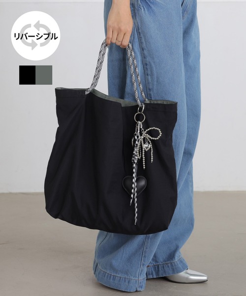 ALTROSE(アルトローズ)の「【A4対応】トート バッグ リバーシブル(トートバッグ・レディース・グレー系その他7/ベージュ系その他3/ブラウン系その他4・FREE)」の1枚目の写真