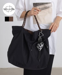トート ハートポーチ A4 ロゴ刺繍 パイピング メイルⅡ（トートバッグ
