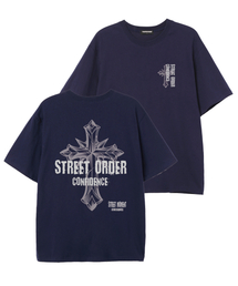 CROSS STREET 半袖Tシャツ (VS0227) ネイビー