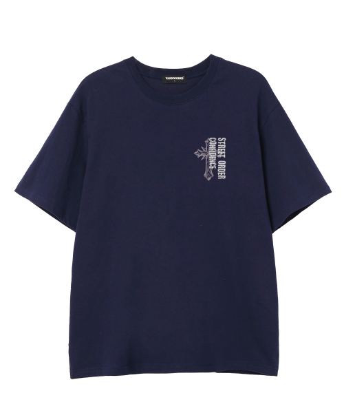 VANNWORKS(バンワークス)の「CROSS STREET 半袖Tシャツ (VS0227) ネイビー(Tシャツ/カットソー・メンズ・その他・SMALL/MEDIUM/LARGE/X-LARGE/XX-LARGE)」の2枚目の写真