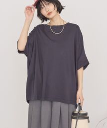 【接触冷感】異素材コクーンプルオーバー