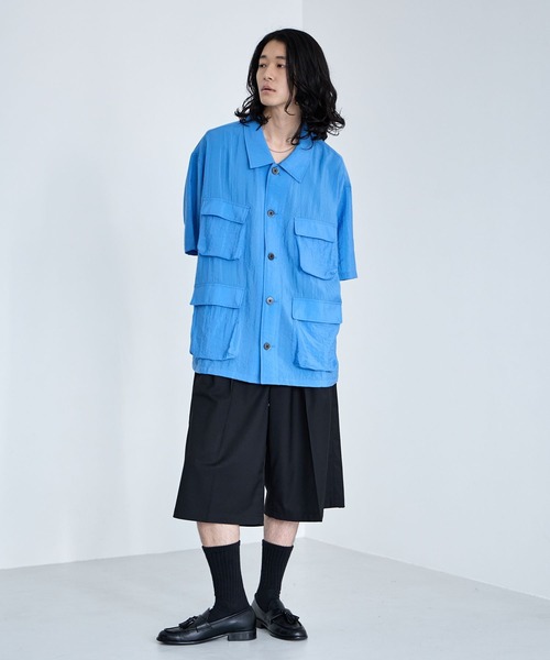RAGEBLUE(レイジブルー)の「TR Buggy Half Pants / バギーハーフパンツ(スラックス・メンズ・ベージュ/ブラック・MEDIUM/LARGE)」の4枚目の写真