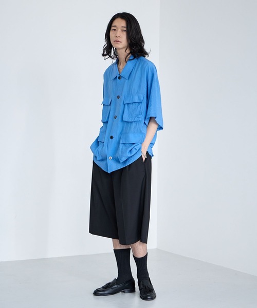 RAGEBLUE(レイジブルー)の「TR Buggy Half Pants / バギーハーフパンツ(スラックス・メンズ・ベージュ/ブラック・MEDIUM/LARGE)」の5枚目の写真