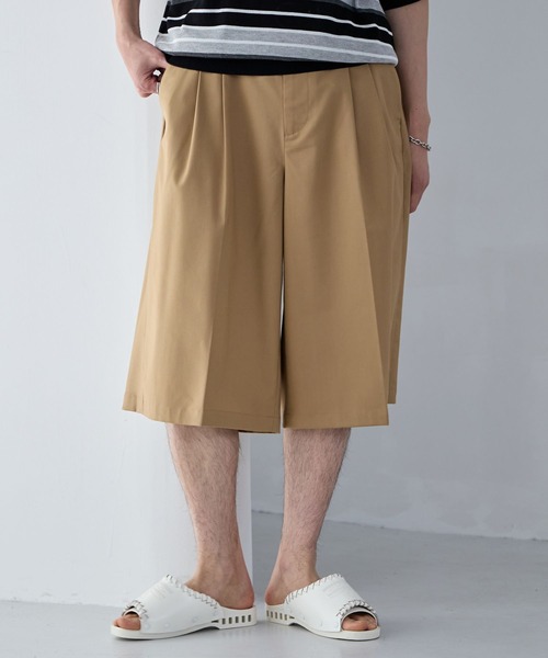 RAGEBLUE(レイジブルー)の「TR Buggy Half Pants / バギーハーフパンツ(スラックス・メンズ・ベージュ/ブラック・MEDIUM/LARGE)」の14枚目の写真