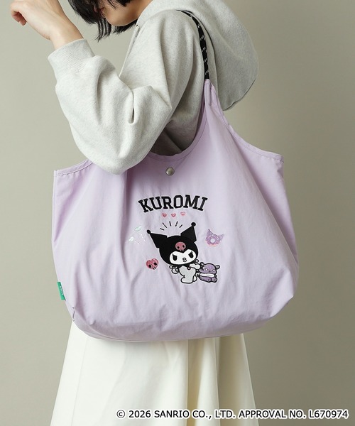 sanrio(サンリオ)の「【unify × Sanrio characters(サンリオキャラクターズ) 】大容量 A4サイズ収納可 軽撥水 トートバッグ SUPK-01(ショルダーバッグ・レディース・サックスブルー/ブラック/ラベンダー/ネイビー/ミント/ライトグレー・ONE SIZE)」の1枚目の写真