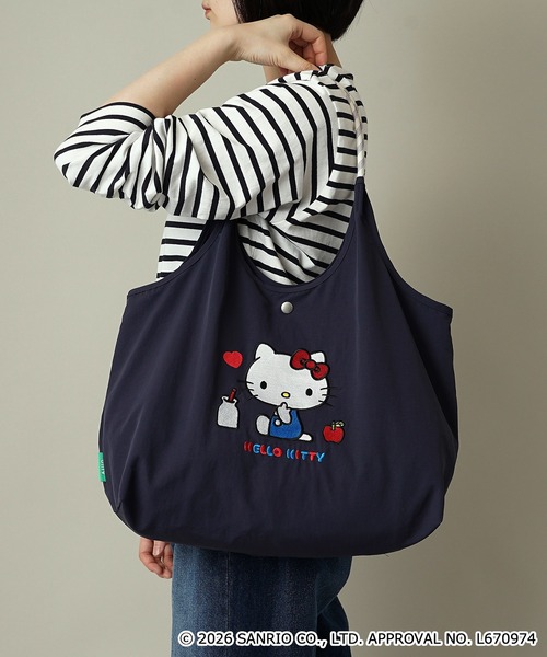 sanrio(サンリオ)の「【unify × Sanrio characters(サンリオキャラクターズ) 】大容量 A4サイズ収納可 軽撥水 トートバッグ SUPK-01(ショルダーバッグ・レディース・サックスブルー/ブラック/ラベンダー/ネイビー/ミント/ライトグレー・ONE SIZE)」の5枚目の写真