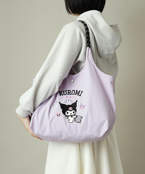 sanrio(サンリオ)の「【unify × Sanrio characters(サンリオキャラクターズ) 】大容量 A4サイズ収納可 軽撥水 トートバッグ SUPK-01(ショルダーバッグ・レディース・サックスブルー/ブラック/ラベンダー/ネイビー/ミント/ライトグレー・ONE SIZE)」の19枚目の写真