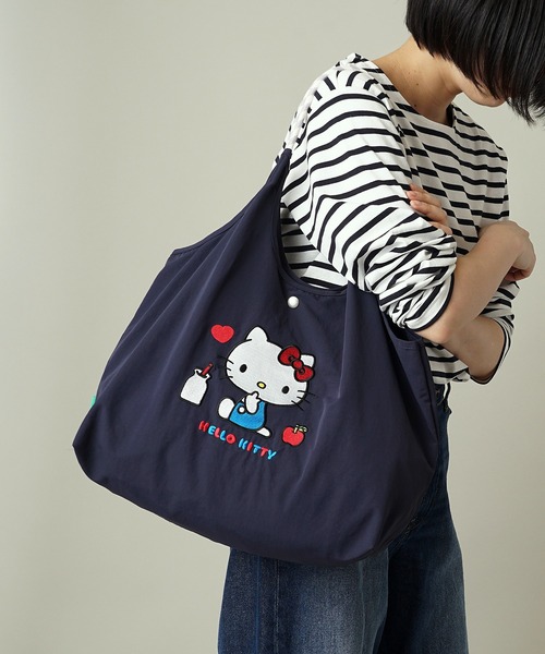 sanrio(サンリオ)の「【unify × Sanrio characters(サンリオキャラクターズ) 】大容量 A4サイズ収納可 軽撥水 トートバッグ SUPK-01(ショルダーバッグ・レディース・サックスブルー/ブラック/ラベンダー/ネイビー/ミント/ライトグレー・ONE SIZE)」の8枚目の写真