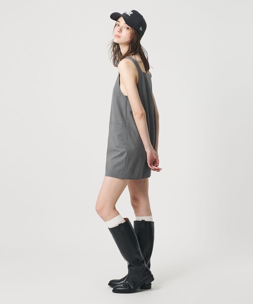 ER(イーアール)の「<ER>Aライン ミニワンピース(ワンピース・レディース・ブラック/グレー系・S/M)」の7枚目の写真