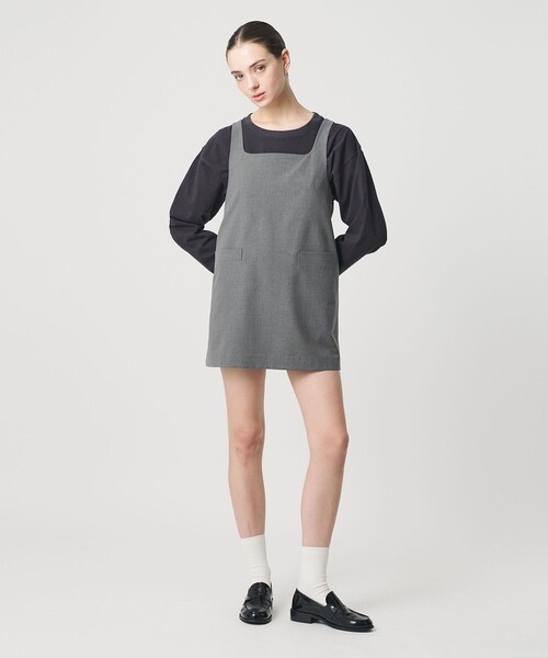 ER(イーアール)の「<ER>Aライン ミニワンピース(ワンピース・レディース・ブラック/グレー系・S/M)」の11枚目の写真