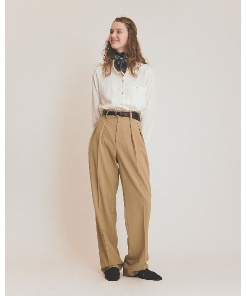 THE SHINZONE(ザ シンゾーン)の「OPEN COLLAR SHIRT 26MMSBL06(シャツ/ブラウス・レディース・ホワイト/ピンク・34/36)」の3枚目の写真