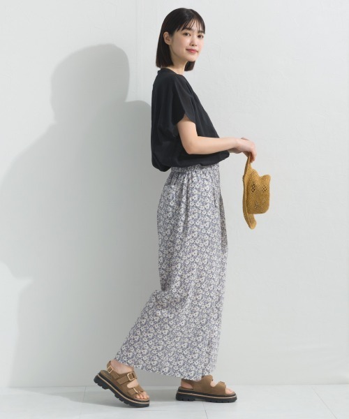 OMNES（オムネス）の「プリントワイドイージーパンツ（その他パンツ・レディース・ネイビー/アイボリー/ブルーグレー/カーキ・FREE）」の9枚目の写真