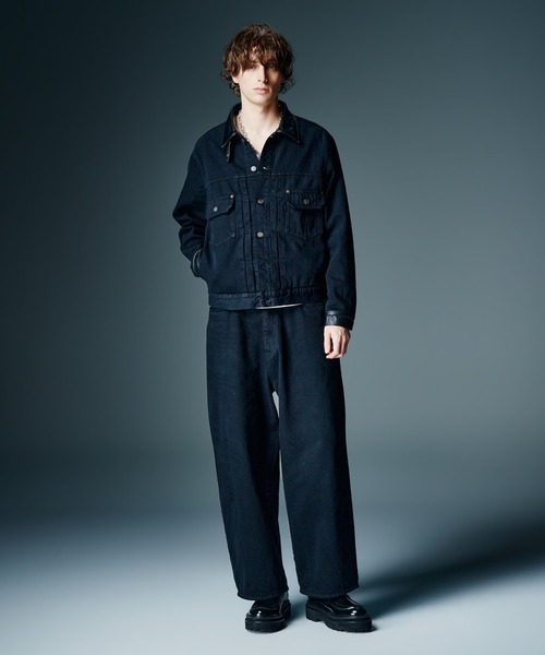 Leather Combination Denim Jacket / レザーコンビネーションデニム
