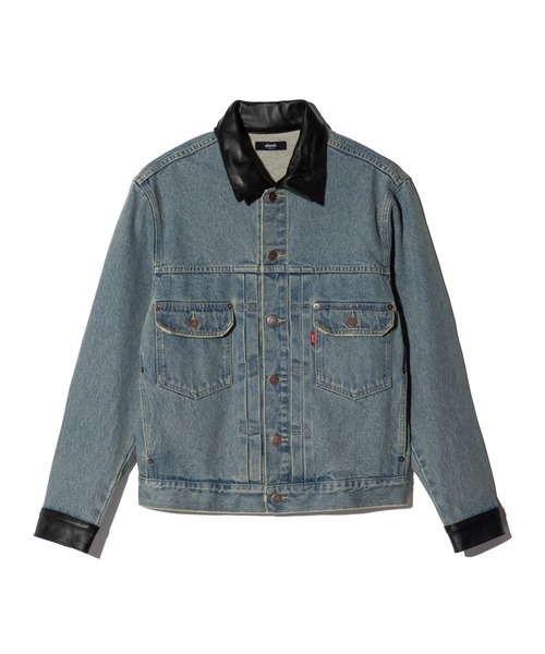 Leather Combination Denim Jacket / レザーコンビネーションデニム