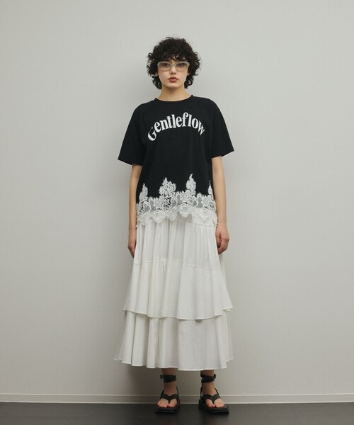 レースヘムロゴTシャツ（Tシャツ/カットソー）｜Diagram（ダイアグラム