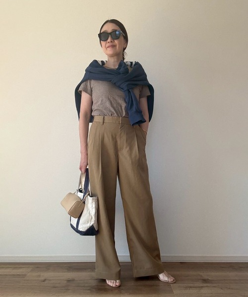Trefle blanc(トレフルブラン)の「【original】NEW★ chino 2tuck-pants(チノパンツ・レディース・ブラック/ベージュ・FREE)」の3枚目の写真