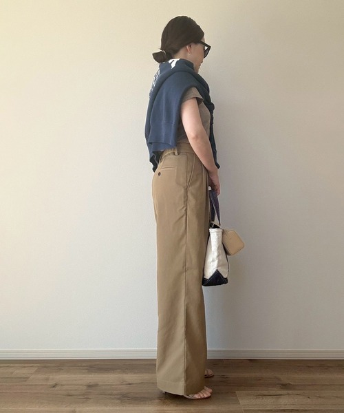 Trefle blanc(トレフルブラン)の「【original】NEW★ chino 2tuck-pants(チノパンツ・レディース・ブラック/ベージュ・FREE)」の5枚目の写真