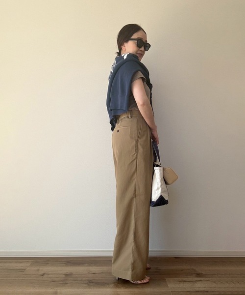 Trefle blanc(トレフルブラン)の「【original】NEW★ chino 2tuck-pants(チノパンツ・レディース・ブラック/ベージュ・FREE)」の6枚目の写真