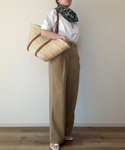 Trefle blanc(トレフルブラン)の「【original】NEW★ chino 2tuck-pants(チノパンツ・レディース・ブラック/ベージュ・FREE)」の7枚目の写真
