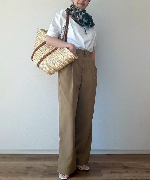 Trefle blanc(トレフルブラン)の「【original】NEW★ chino 2tuck-pants(チノパンツ・レディース・ブラック/ベージュ・FREE)」の9枚目の写真