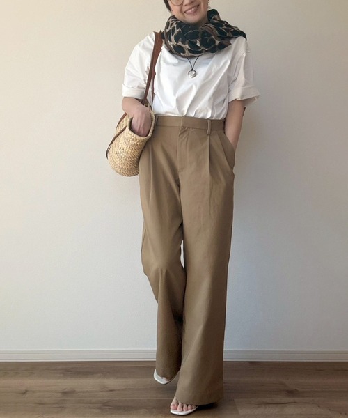 Trefle blanc(トレフルブラン)の「【original】NEW★ chino 2tuck-pants(チノパンツ・レディース・ブラック/ベージュ・FREE)」の10枚目の写真
