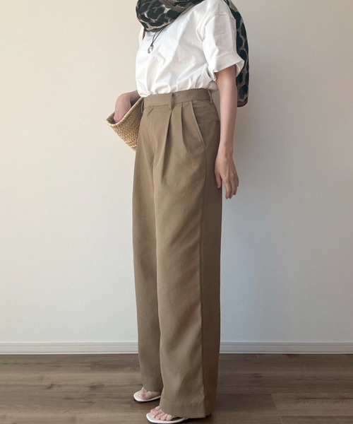 Trefle blanc(トレフルブラン)の「【original】NEW★ chino 2tuck-pants(チノパンツ・レディース・ブラック/ベージュ・FREE)」の11枚目の写真