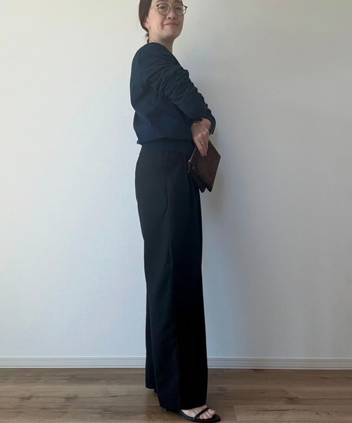 Trefle blanc(トレフルブラン)の「【original】NEW★ chino 2tuck-pants(チノパンツ・レディース・ブラック/ベージュ・FREE)」の13枚目の写真