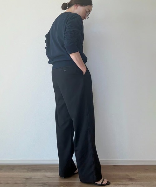 Trefle blanc(トレフルブラン)の「【original】NEW★ chino 2tuck-pants(チノパンツ・レディース・ブラック/ベージュ・FREE)」の15枚目の写真