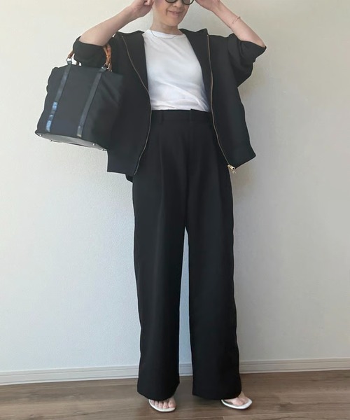 Trefle blanc(トレフルブラン)の「【original】NEW★ chino 2tuck-pants(チノパンツ・レディース・ブラック/ベージュ・FREE)」の18枚目の写真