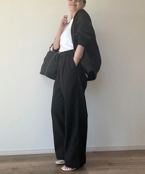 Trefle blanc(トレフルブラン)の「【original】NEW★ chino 2tuck-pants(チノパンツ・レディース・ブラック/ベージュ・FREE)」の20枚目の写真