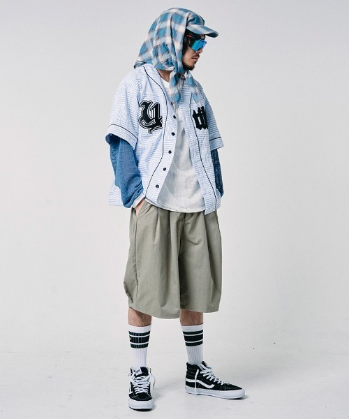 EFFECTEN（エフェクテン）の「mhs2655-Patchwork baseball shirts ベースボールシャツ(efdig-12)（シャツ/ブラウス・メンズ・ブラック/ブルー・M/L）」の21枚目の写真