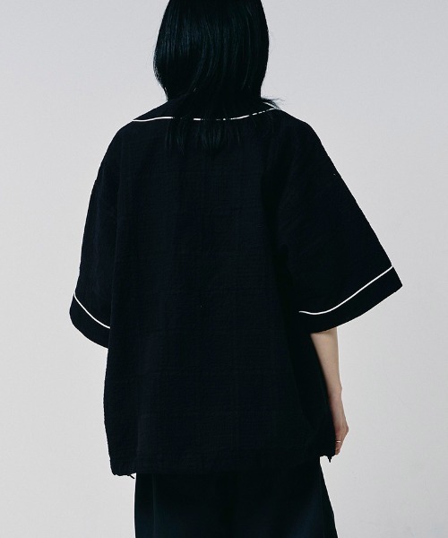 EFFECTEN（エフェクテン）の「mhs2655-Patchwork baseball shirts ベースボールシャツ(efdig-12)（シャツ/ブラウス・メンズ・ブラック/ブルー・M/L）」の15枚目の写真