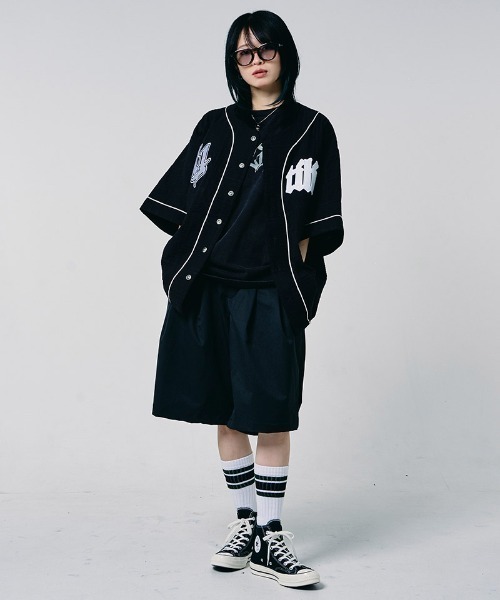 EFFECTEN（エフェクテン）の「mhs2655-Patchwork baseball shirts ベースボールシャツ(efdig-12)（シャツ/ブラウス・メンズ・ブラック/ブルー・M/L）」の14枚目の写真