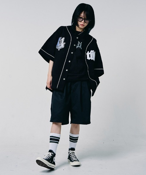 EFFECTEN（エフェクテン）の「mhs2655-Patchwork baseball shirts ベースボールシャツ(efdig-12)（シャツ/ブラウス・メンズ・ブラック/ブルー・M/L）」の13枚目の写真