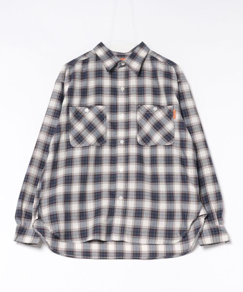 UNIVERSAL OVERALL(ユニバーサルオーバーオール)の「/UNIVERSAL OVERALL/OMBRE CHECK LS ST(シャツ/ブラウス・メンズ・グレー×ホワイト/ホワイト×ネイビー・LARGE)」の2枚目の写真