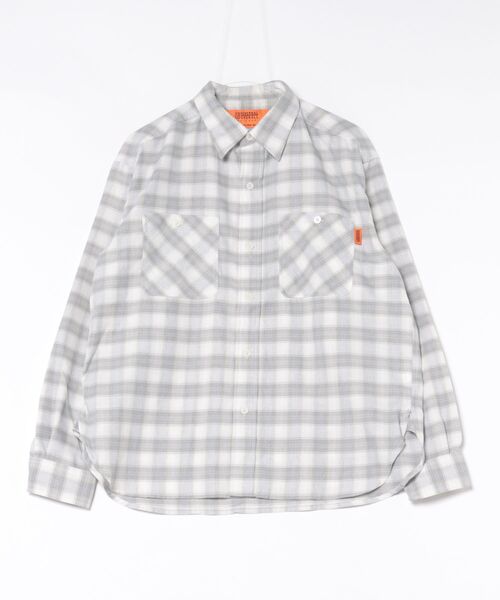 UNIVERSAL OVERALL(ユニバーサルオーバーオール)の「/UNIVERSAL OVERALL/OMBRE CHECK LS ST(シャツ/ブラウス・メンズ・グレー×ホワイト/ホワイト×ネイビー・LARGE)」の1枚目の写真