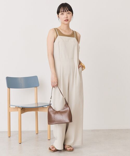 AMERICAN HOLIC（アメリカンホリック）の「【2点セット】ロングレースジレ+サロペット（サロペット/オーバーオール・レディース・ブラック/オフホワイト・L/M）」の4枚目の写真