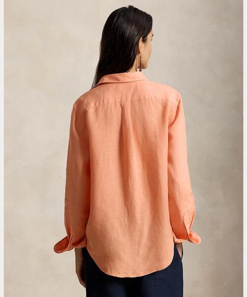 POLO RALPH LAUREN(ポロ ラルフ ローレン)の「クラシック フィット リネン シャツ(シャツ/ブラウス・レディース・ピンク・S/M/L/XS/XXS)」の5枚目の写真