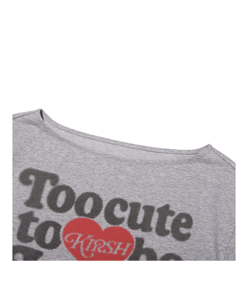 KIRSH（キルシー）の「キルシ メロウ スローガングラフィック ルーズフィットTシャツ [メランジグレー]（Tシャツ/カットソー・レディース・その他・FREE）」の5枚目の写真