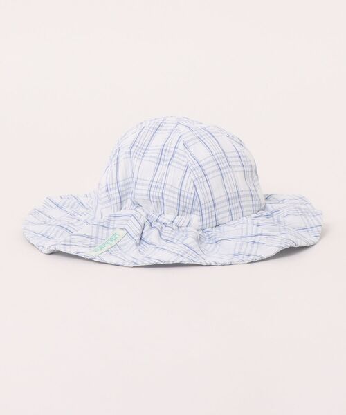 BREEZE(ブリーズ)の「【UVカット】Bpop ベビーシェルハット(その他ベビー用品・キッズ・ブルー/チャコール・48/46)」の4枚目の写真