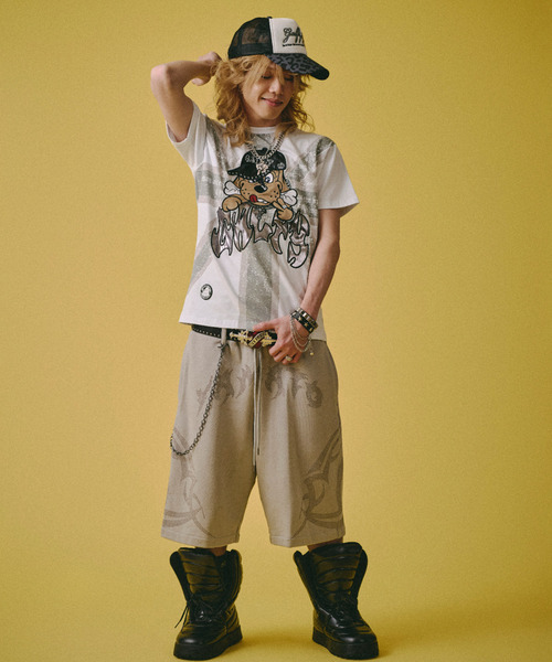 GALFY（ガルフィー）の「『GALFY/ガルフィー』UKギャル男 TEE（Tシャツ/カットソー・レディース・ブラック系1/ブラック/ホワイト・XL/L）」の12枚目の写真