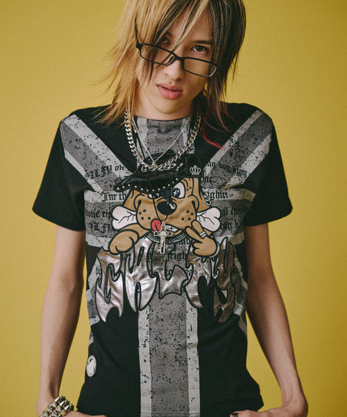 GALFY（ガルフィー）の「『GALFY/ガルフィー』UKギャル男 TEE（Tシャツ/カットソー・レディース・ブラック系1/ブラック/ホワイト・XL/L）」の17枚目の写真