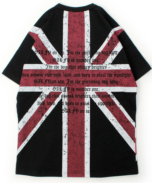 GALFY（ガルフィー）の「『GALFY/ガルフィー』UKギャル男 TEE（Tシャツ/カットソー・レディース・ブラック系1/ブラック/ホワイト・XL/L）」の4枚目の写真